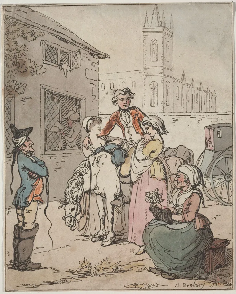 Scene Outside An Inn
