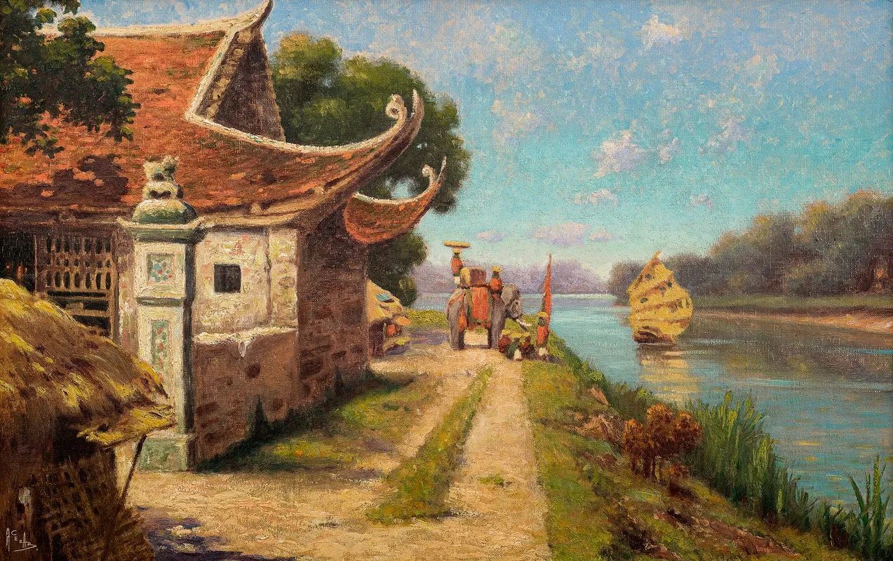 Scene Tonkinoise Tonkinese Scene Wall Art by Albert Cézard - High-Resolution Digital Print