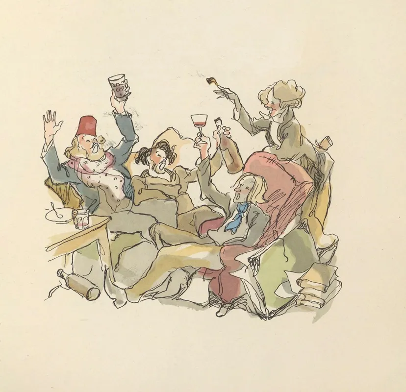 Scenes De La Vie De Boheme Pl 04 Wall Art by Hautot - High-Resolution Digital Print