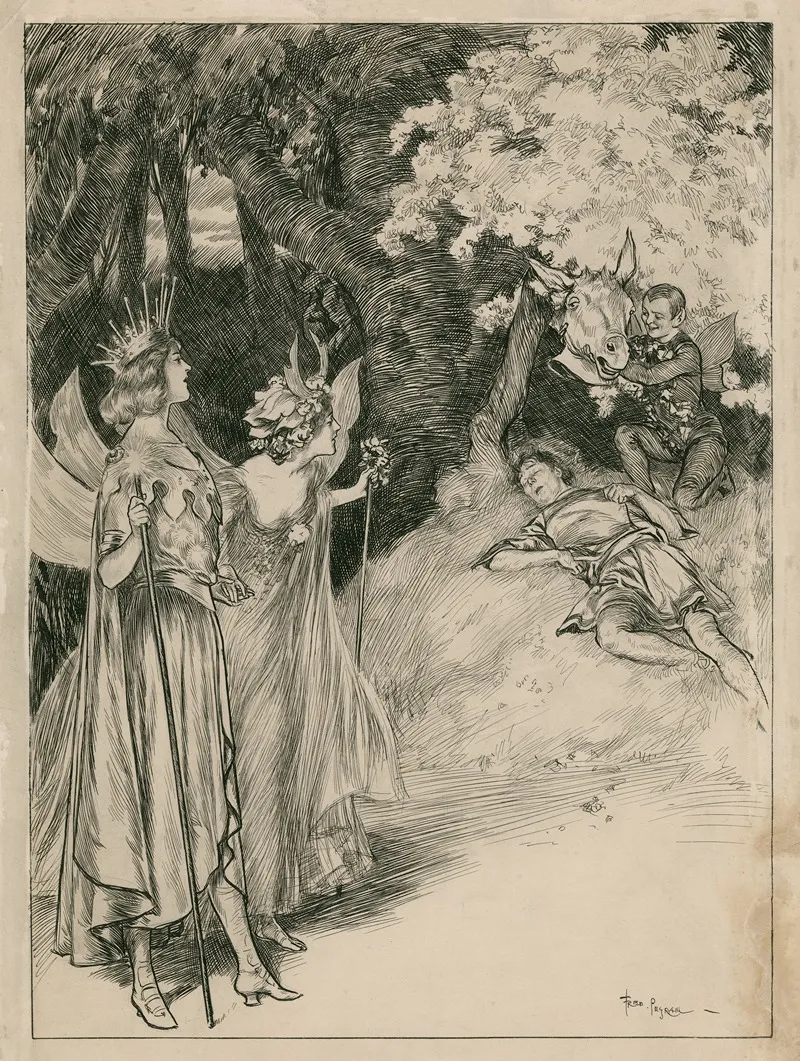 Scenes From A Midsummer Nights Dream At Her Majestys Theatre Wall Art by Frederick Pegram - High-Resolution Digital Print
