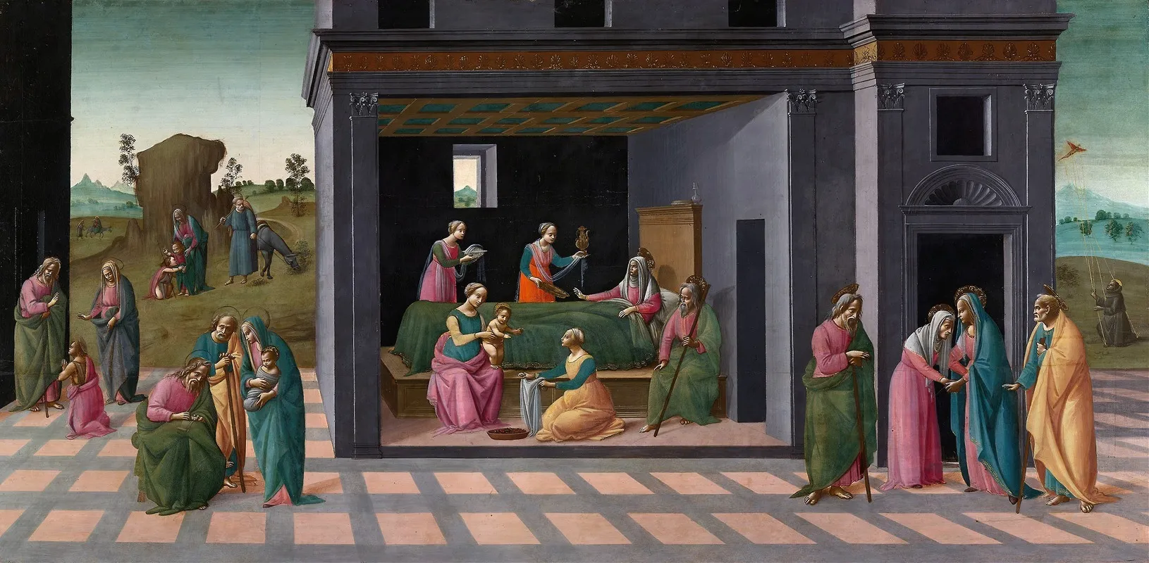 Scenes From The Life Of Saint John The Baptist Wall Art by Bartolomeo di Giovanni - High-Resolution Digital Print