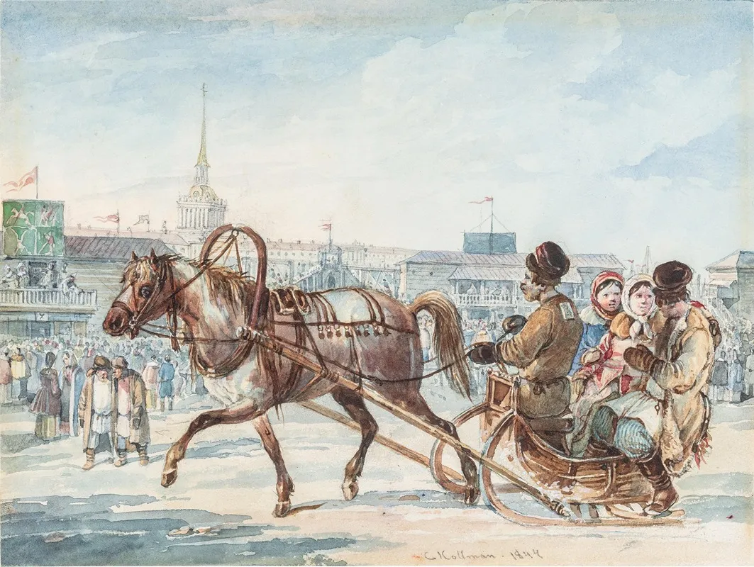Scenes Of Life In Russia In The 19th Century Pl 01 Wall Art by Karl Ivanovich Kollmann - High-Resolution Digital Print
