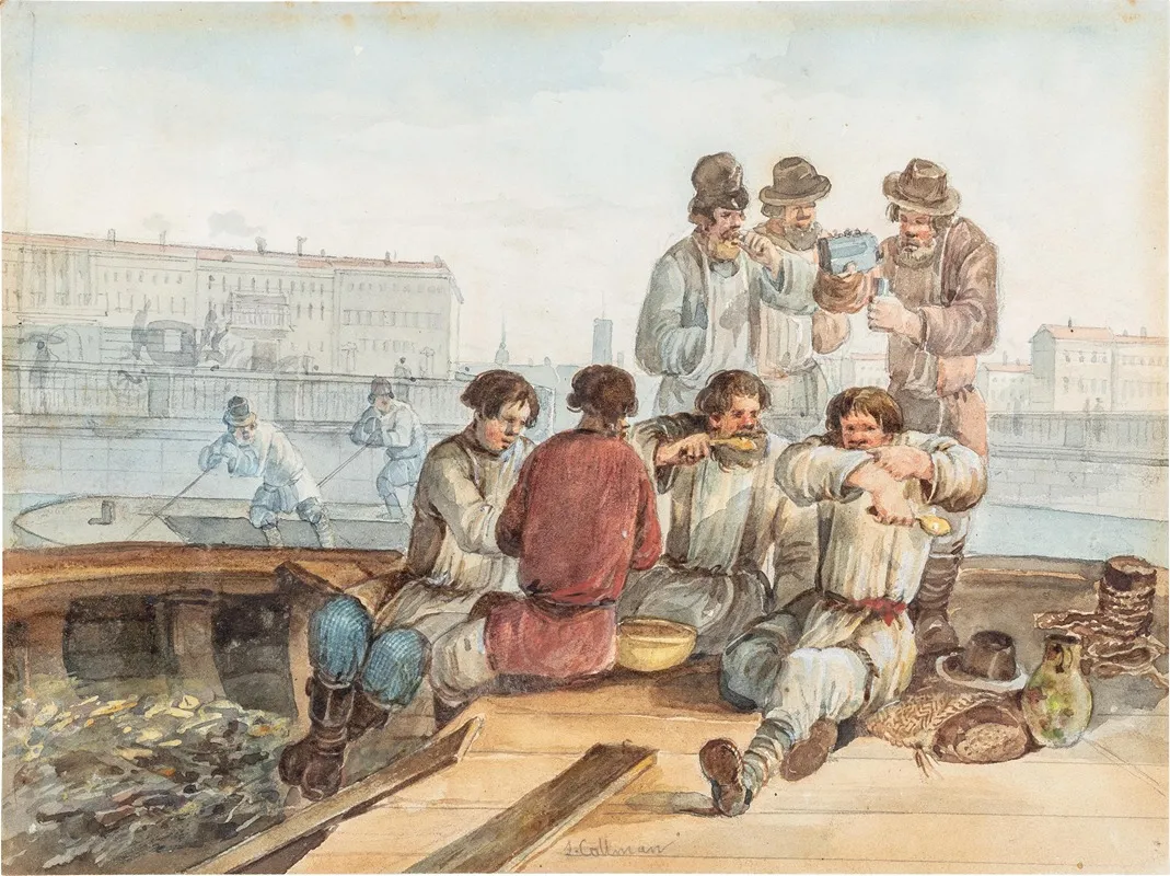 Scenes Of Life In Russia In The 19th Century Pl 02 Wall Art by Karl Ivanovich Kollmann - High-Resolution Digital Print