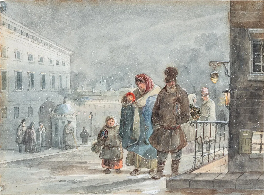 Scenes Of Life In Russia In The 19th Century Pl 03 Wall Art by Karl Ivanovich Kollmann - High-Resolution Digital Print