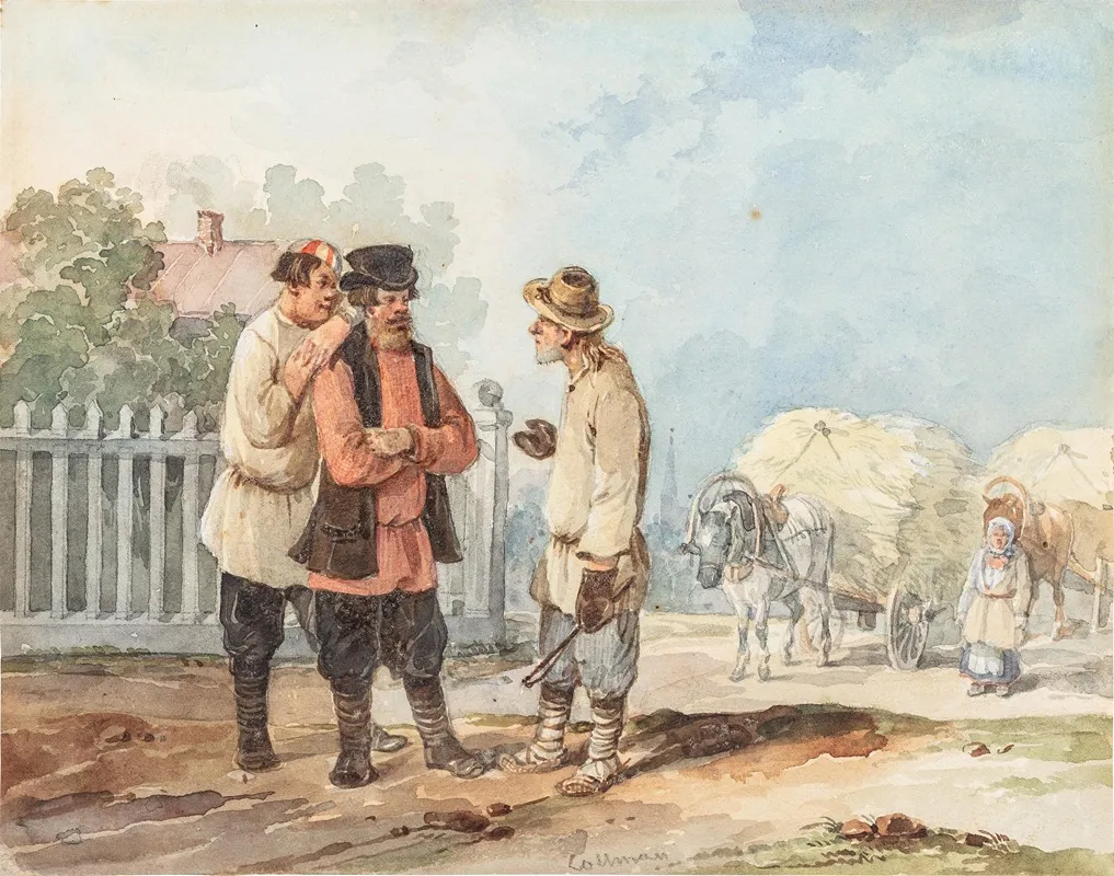 Scenes Of Life In Russia In The 19th Century Pl 08 Wall Art by Karl Ivanovich Kollmann - High-Resolution Digital Print