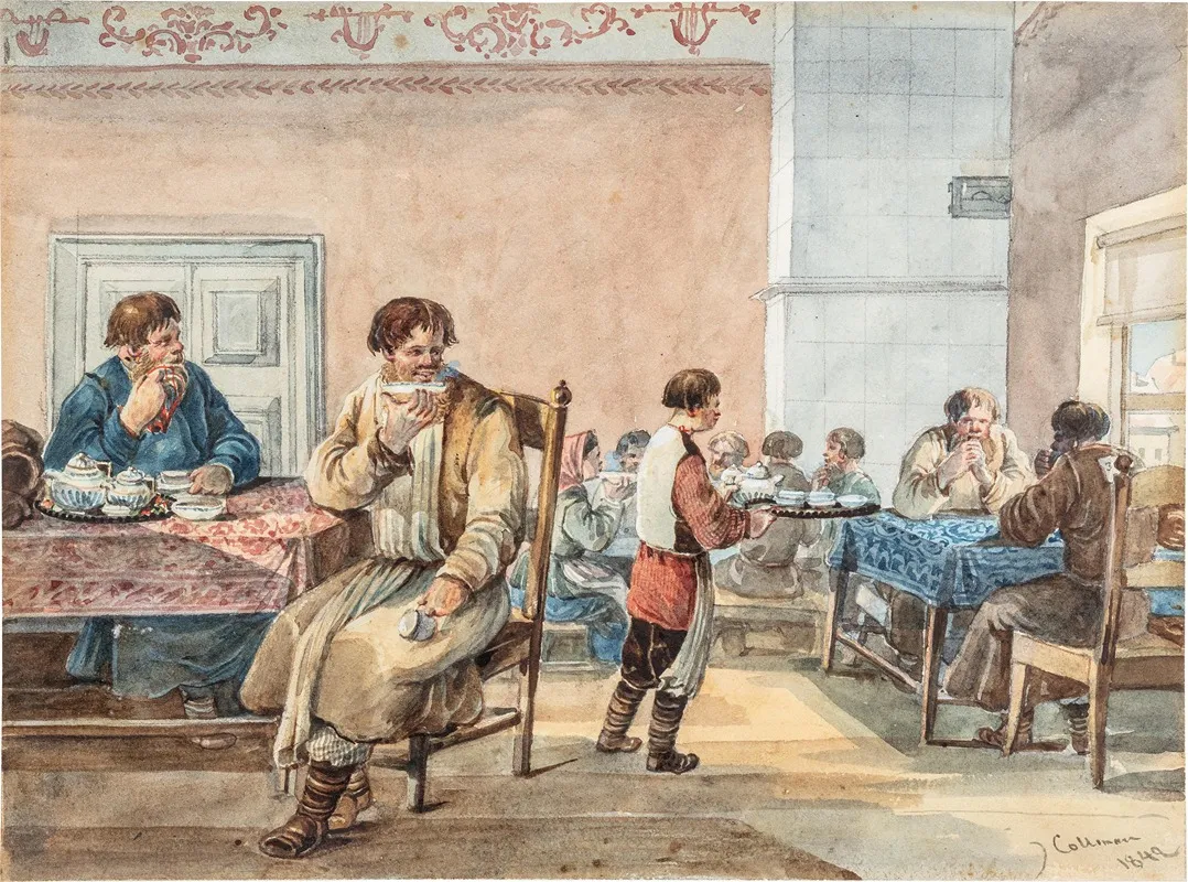 Scenes Of Life In Russia In The 19th Century Pl 10 Wall Art by Karl Ivanovich Kollmann - High-Resolution Digital Print