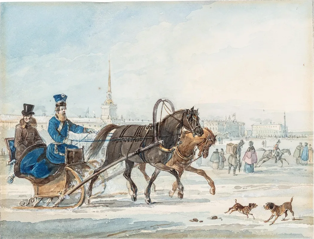 Scenes Of Life In Russia In The 19th Century Pl 12 Wall Art by Karl Ivanovich Kollmann - High-Resolution Digital Print
