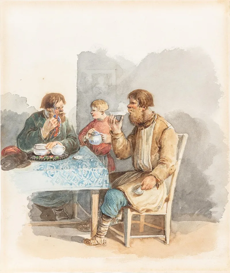 Scenes Of Life In Russia In The 19th Century Pl 16 Wall Art by Karl Ivanovich Kollmann - High-Resolution Digital Print
