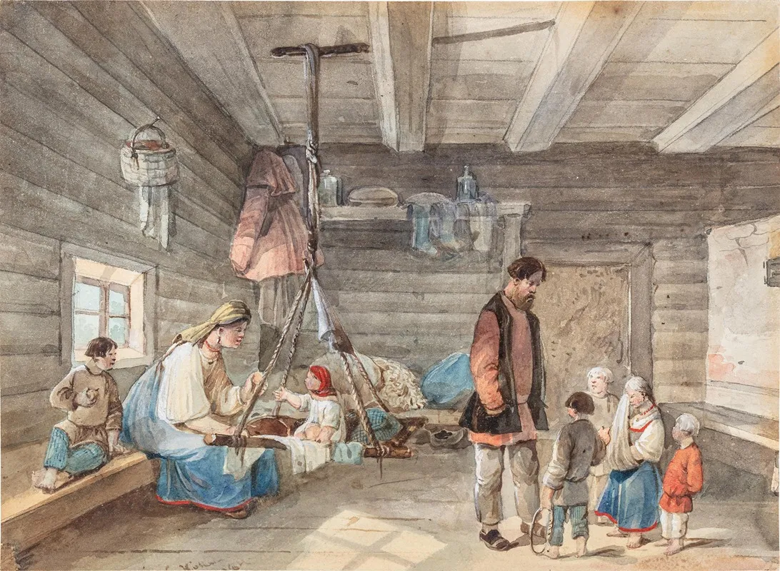 Scenes Of Life In Russia In The 19th Century Pl 19 Wall Art by Karl Ivanovich Kollmann - High-Resolution Digital Print
