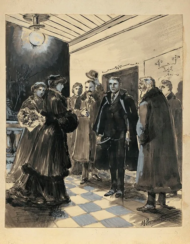 Scenes Of Sarah Bernhardts Life 10 3 Wall Art by Maurice Perronnet - High-Resolution Digital Print