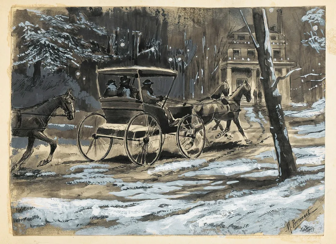 Scenes Of Sarah Bernhardts Life 12 2 Wall Art by Maurice Perronnet - High-Resolution Digital Print