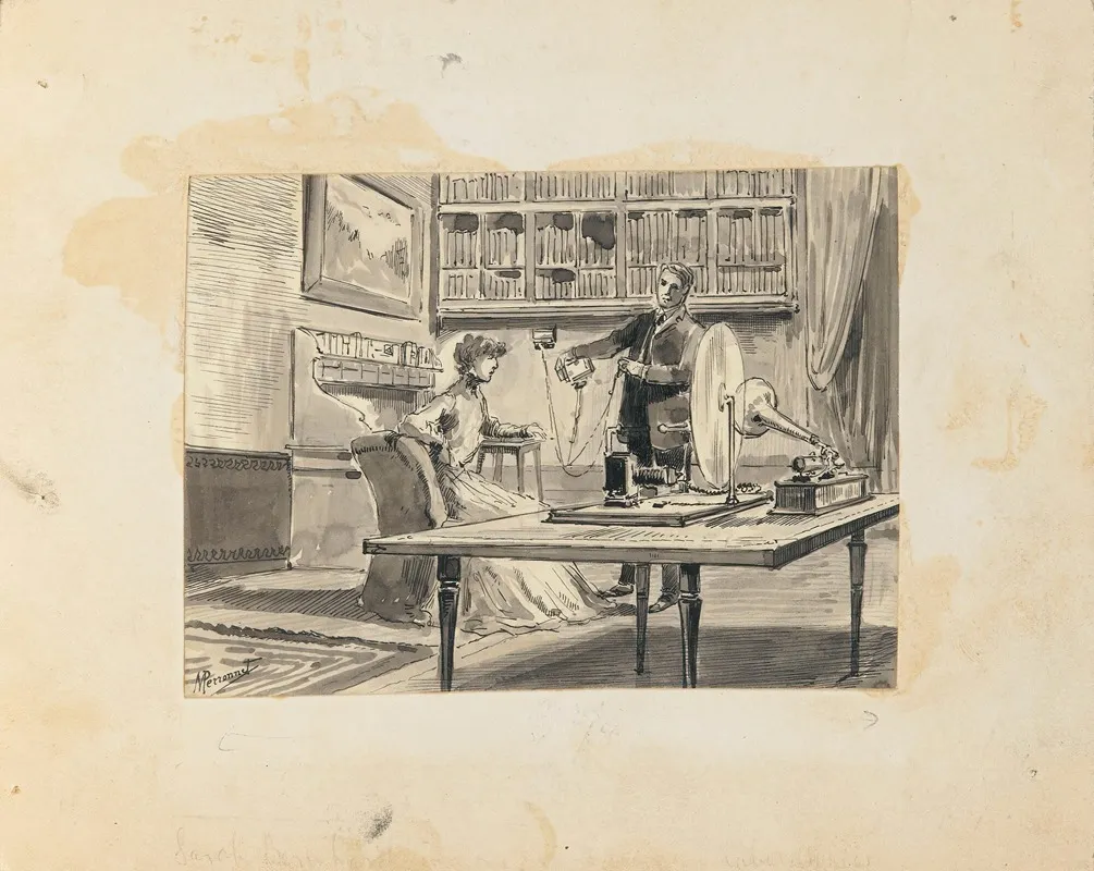 Scenes Of Sarah Bernhardts Life 6 3 Wall Art by Maurice Perronnet - High-Resolution Digital Print