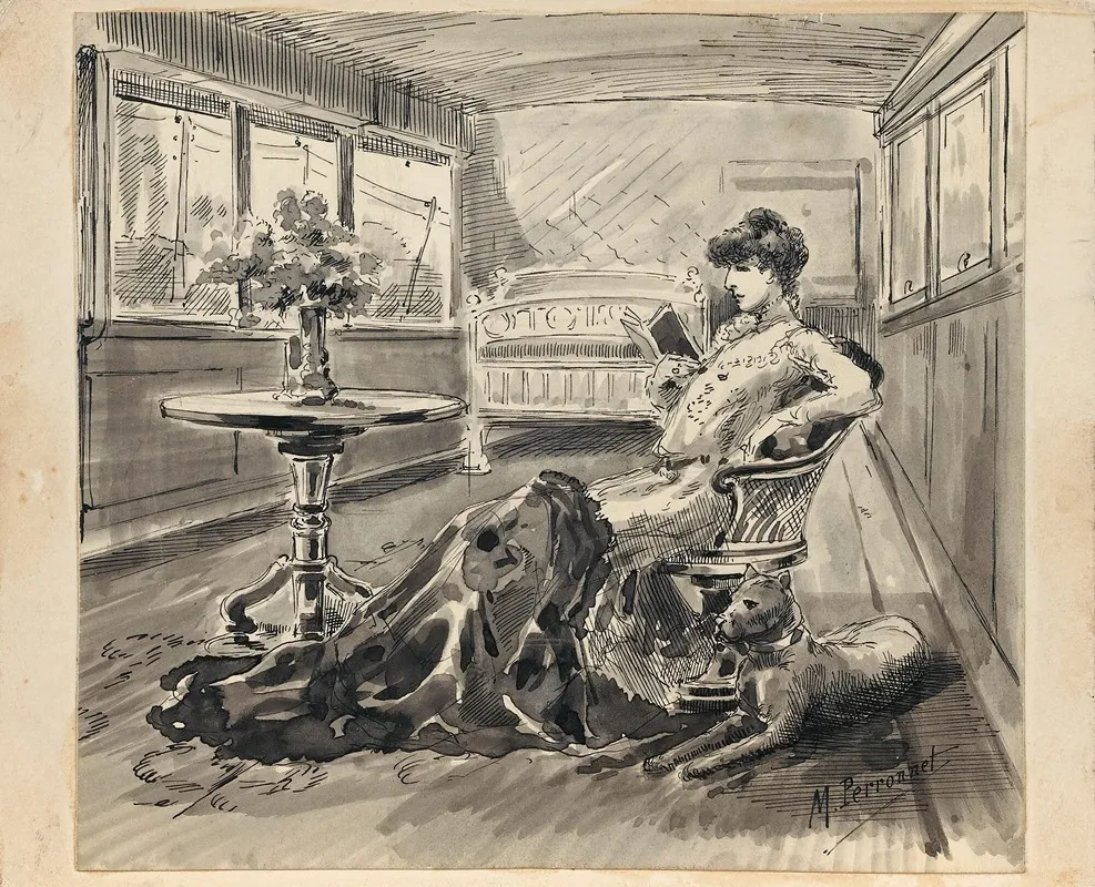 Scenes Of Sarah Bernhardts Life 8 3 Wall Art by Maurice Perronnet - High-Resolution Digital Print