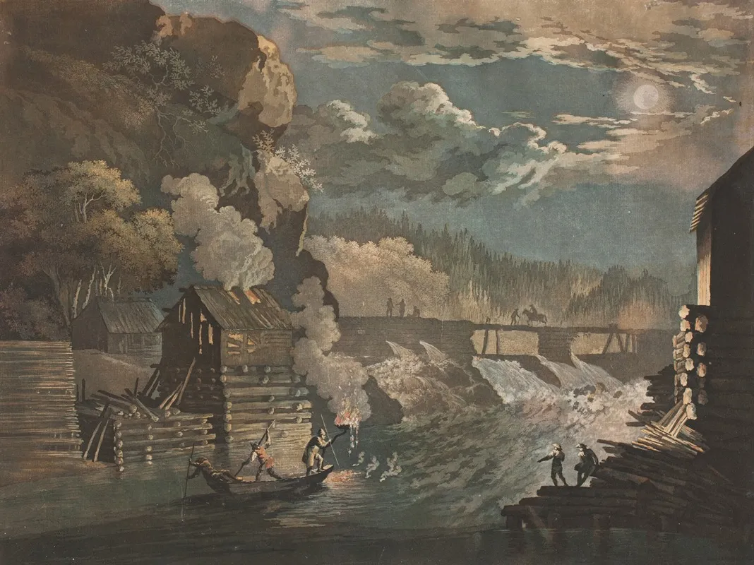 Schaaning Fossen I Tisdedahlen Ved Friderichshald Wall Art by Christian Heinrich Grosch - High-Resolution Digital Print