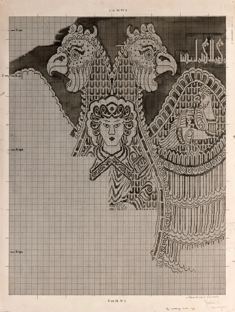 Schematic Drawings Of Buyid Silk 2 Wall Art by Félix Guichert - High-Resolution Digital Print