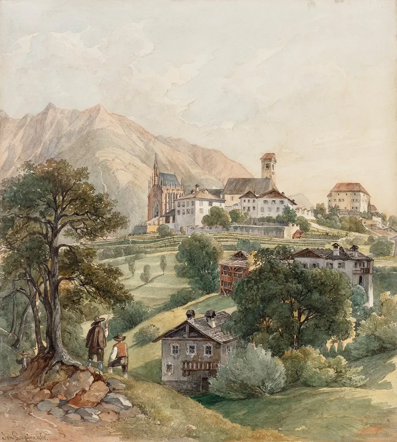 Schenna Bei Meran Wall Art by Johann Nepomuk Passini - High-Resolution Digital Print