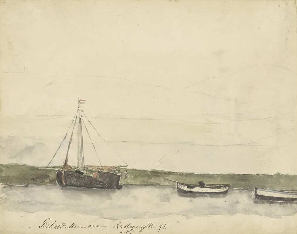 Schepen In De Haven Te Katwijk Aan Zee