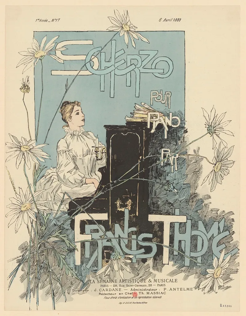 Scherzo Pour Piano Par Francis Thome Wall Art by Théophile Alexandre Steinlen - Canvas Print