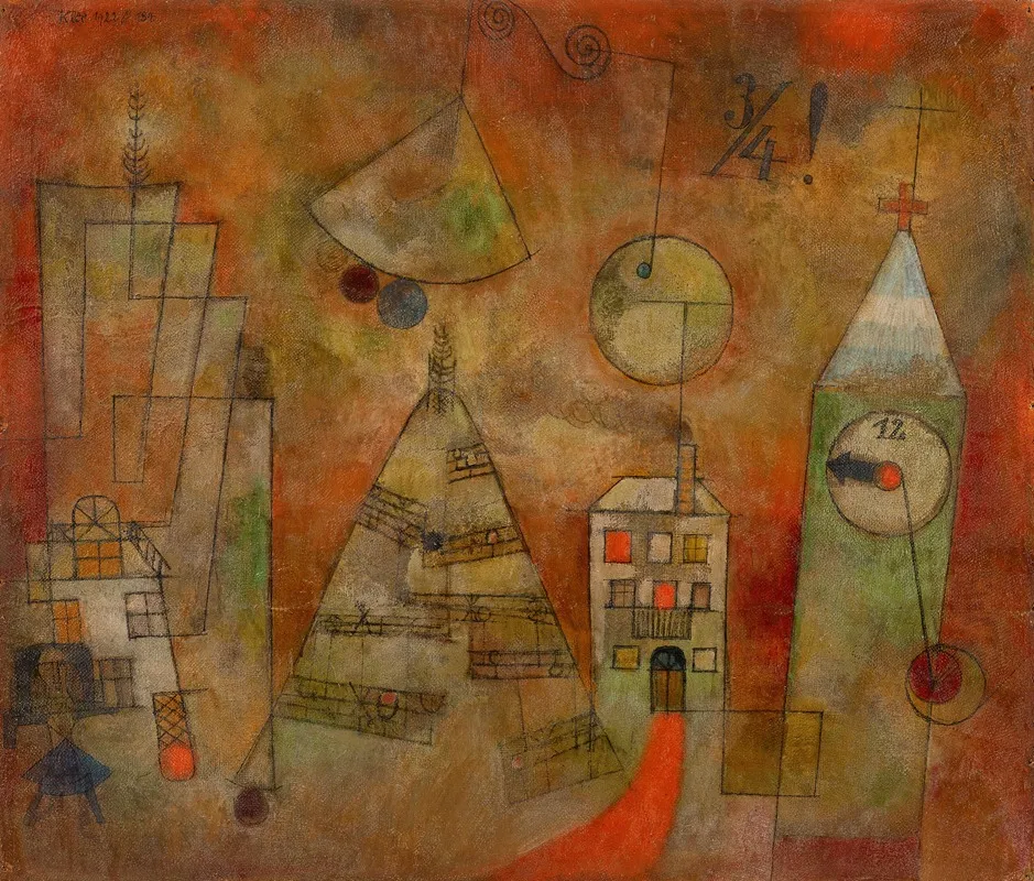 Schicksalstunde Um Dreiviertel Zwolf Wall Art by Paul Klee - High-Resolution Digital Print