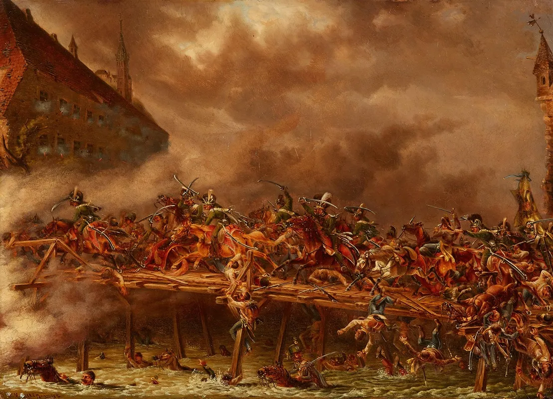 Schlacht Bei Landshut Wall Art by Viktor Von Sillig - High-Resolution Digital Print