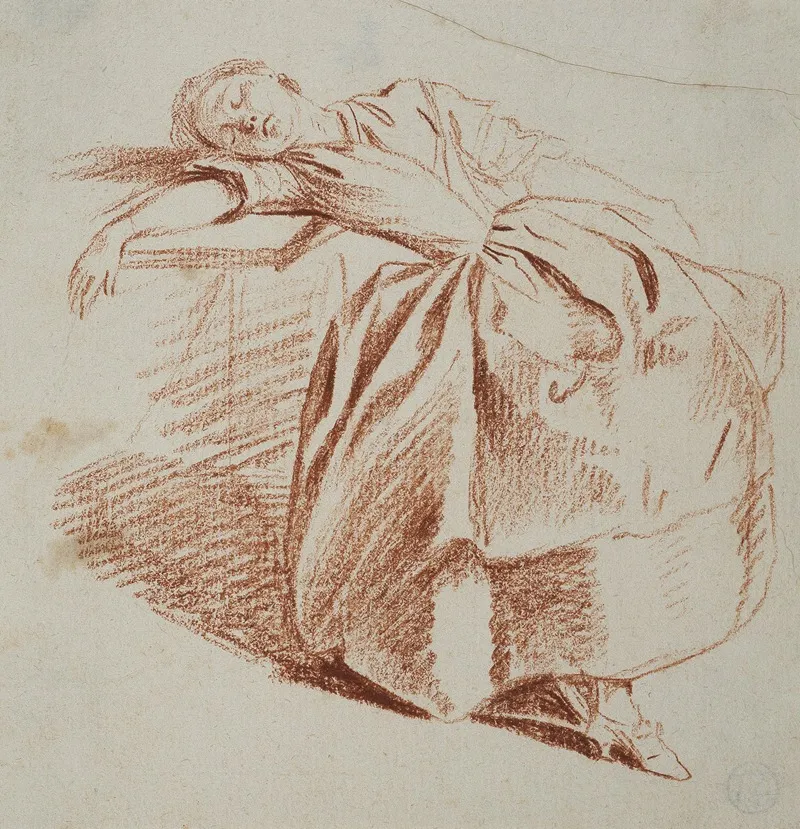 Schlafendes Madchen An Einem Tisch