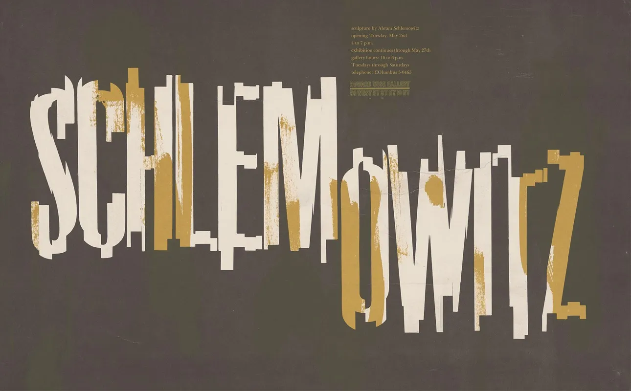 Schlemowitz Sculpture By Abram Schlemowitz