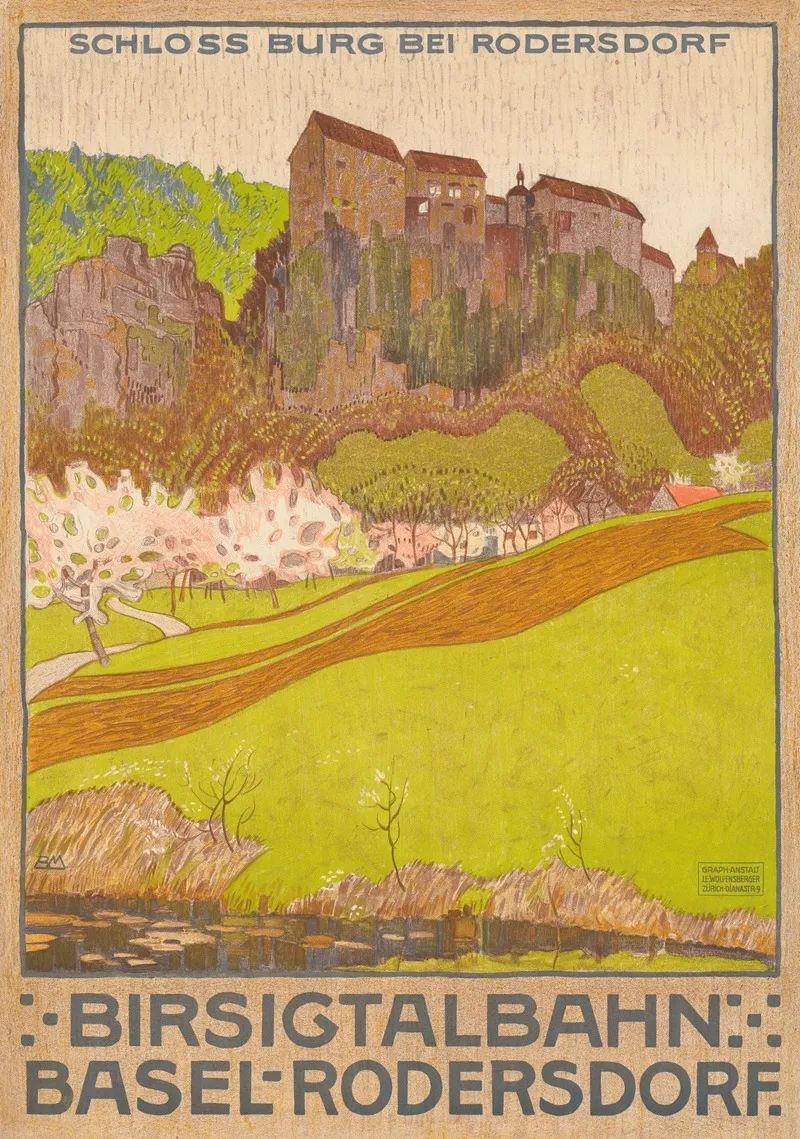 Schloss Burg Bei Rodersdorf Birsigtalbahn Basel Rodersdorf Wall Art by Burkhard Mangold - High-Resolution Digital Print