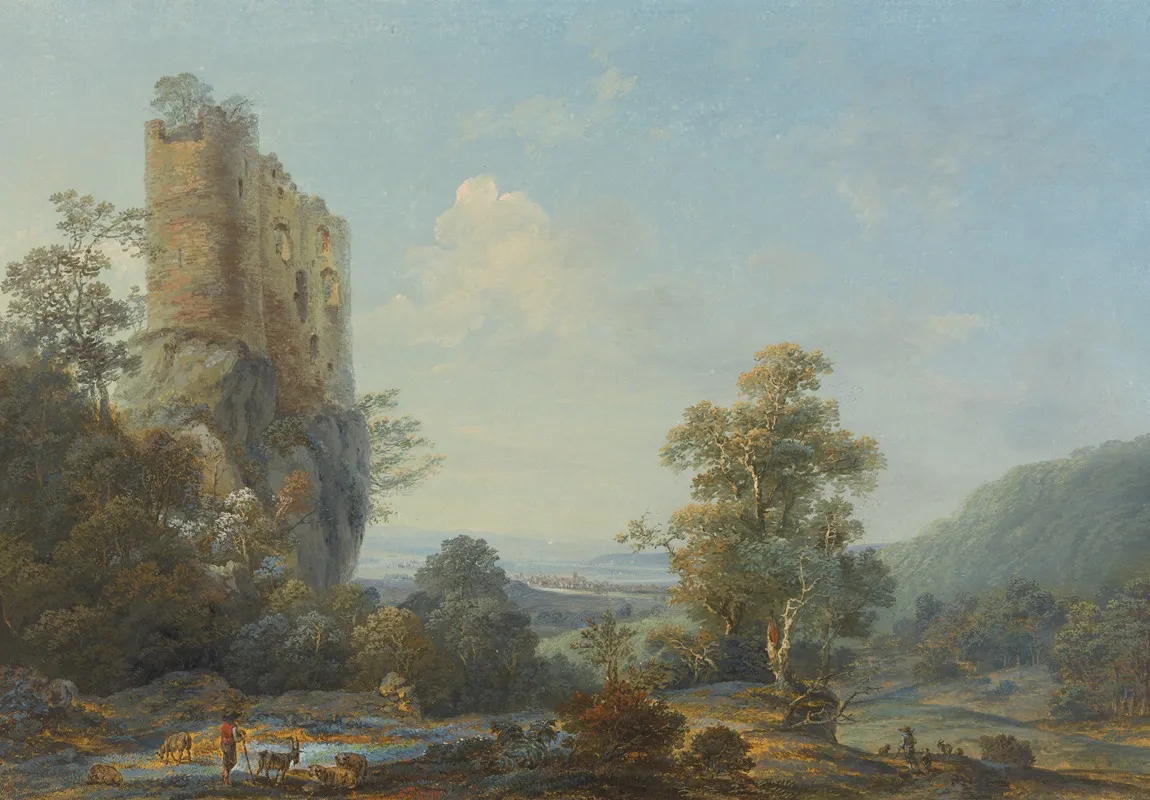 Schloss Reichenstein Bei Arlesheim Wall Art by Johann Baptist Stuntz - High-Resolution Digital Print