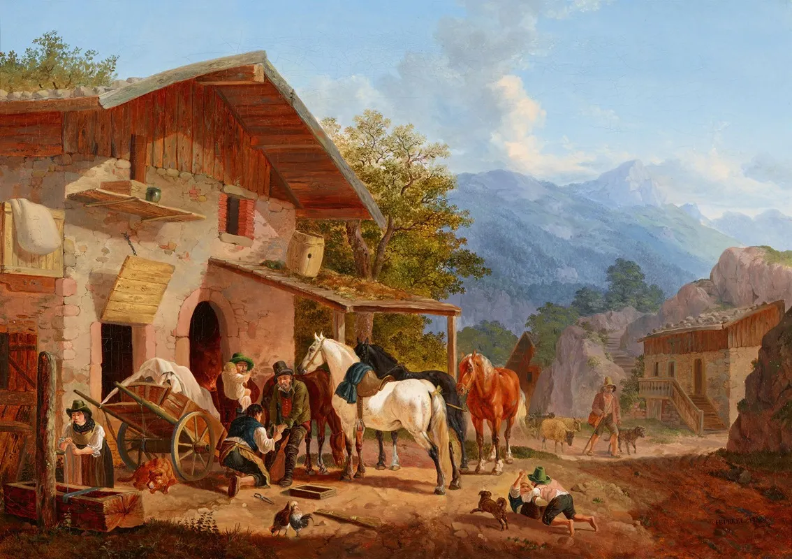 Schmiede In Einem Gebirgsdorf