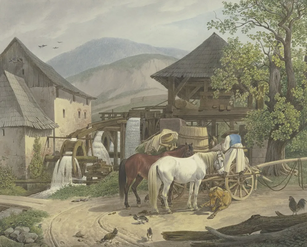 Schneid Und Mahlmuhle Im Stickelberger Tal Unweit Der Wienerischen Neustadt An Der Ungarischen Grenze