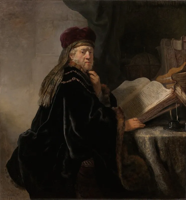 Scholar At His Study Wall Art by Rembrandt van Rijn - High-Resolution Digital Print