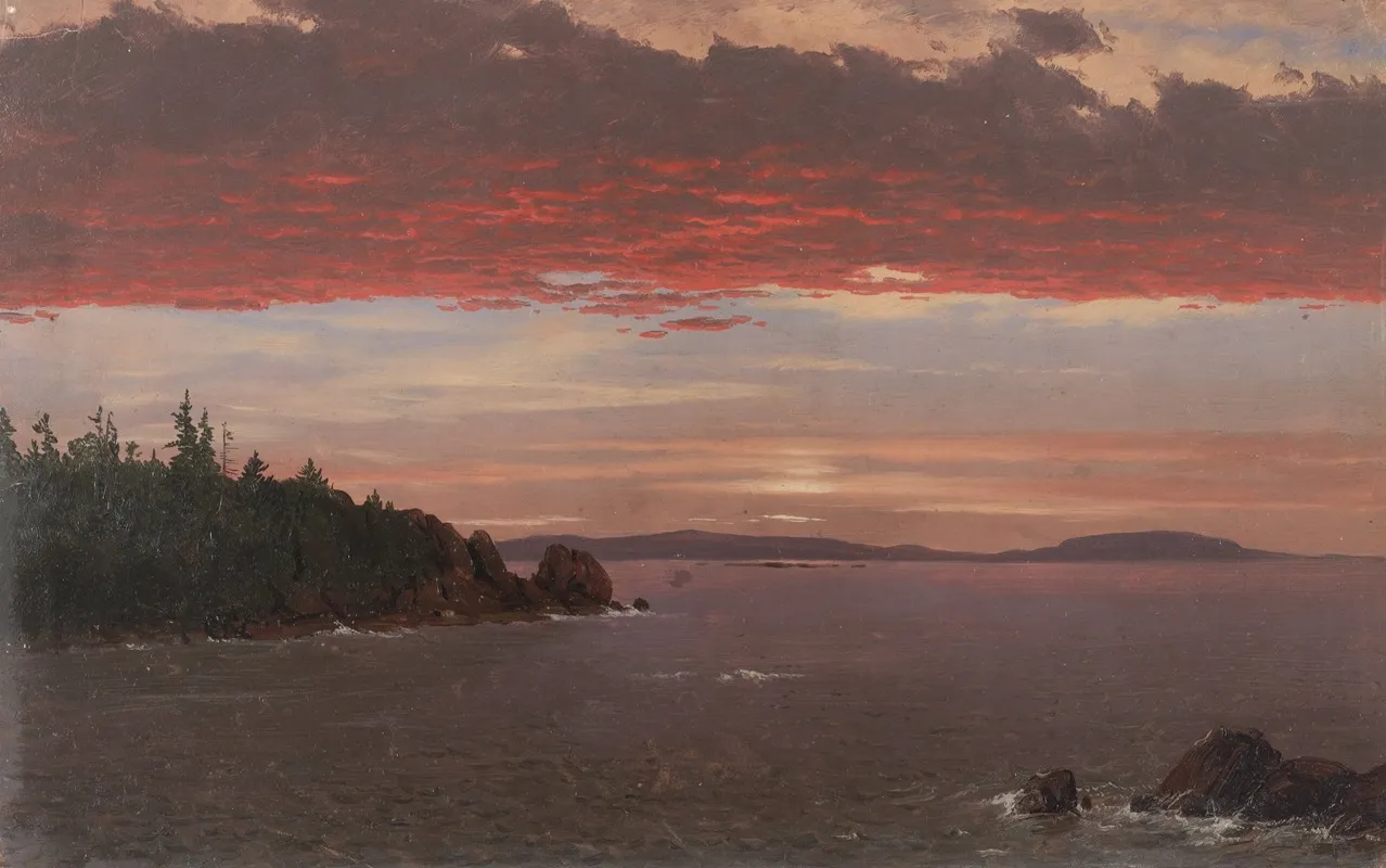 Schoodic Peninsula From Mount Desert At Sunrise