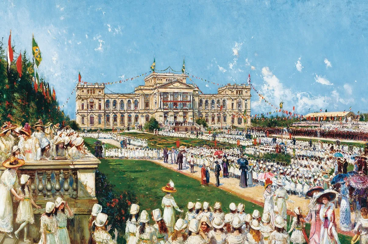 School Festival At Ipiranga Wall Art by Agustín Salinas y Teruel - High-Resolution Digital Print