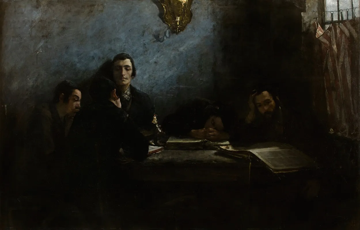 School Of Talmudists Wall Art by Samuel Hirszenberg - High-Resolution Digital Print