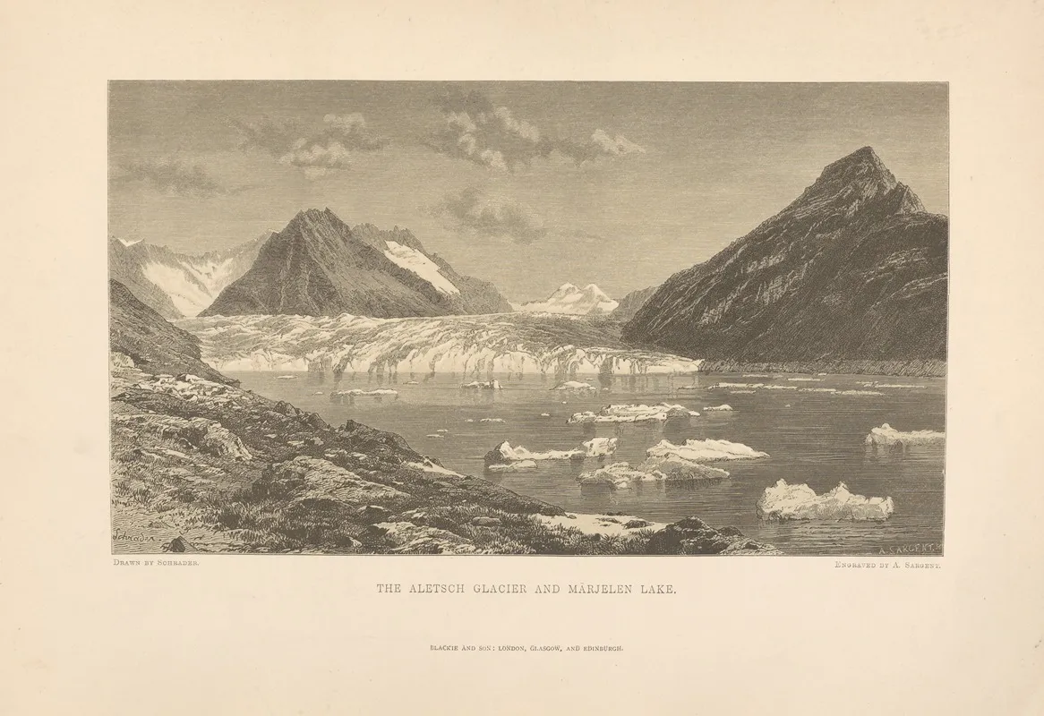 Schrader The‎ ‎aletsch‎ ‎glacier‎ ‎and‎ ‎marjelen‎ ‎lake
