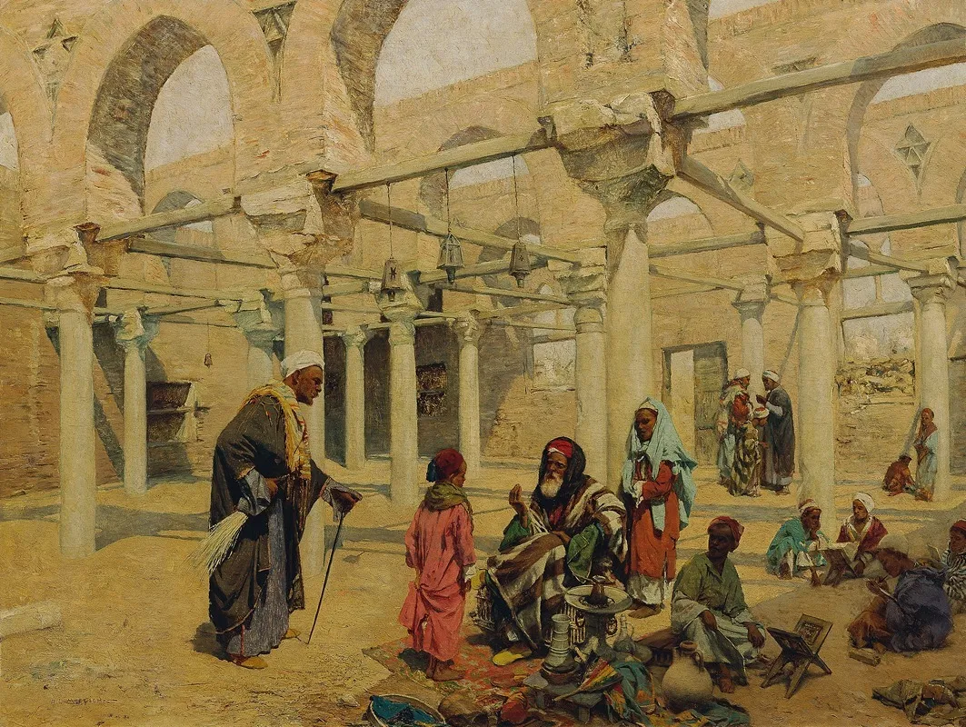 Schule In Benassa Wall Art by Alphons Leopold Mielich - High-Resolution Digital Print