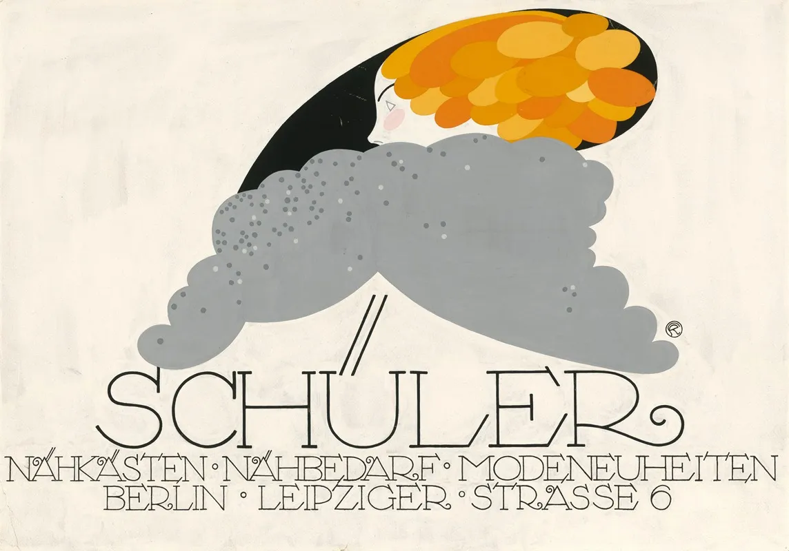 Schuler Nahkasten Nahbedarf Modeneuheiten Wall Art by Julius Klinger - High-Resolution Digital Print