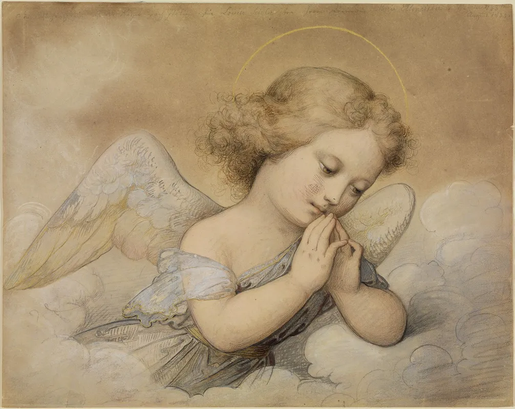 Schutzengel In Wolken Fur Louise Seidler Wall Art by Marie Ellenrieder - High-Resolution Digital Print