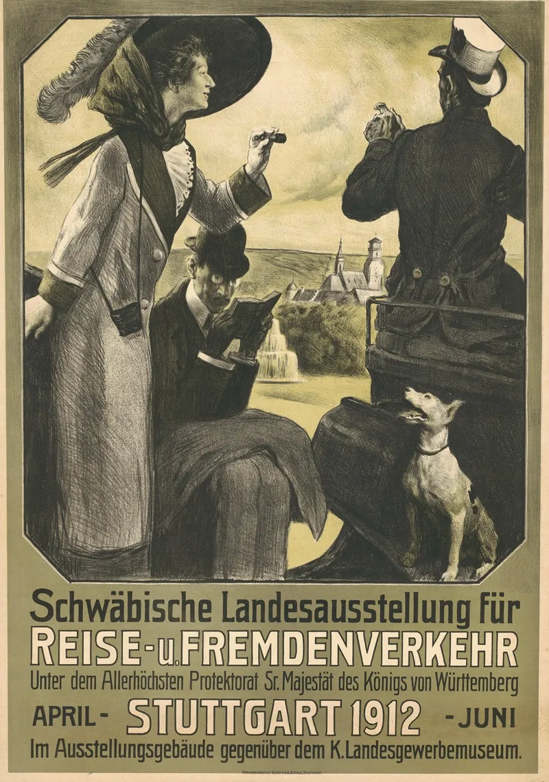 Schwabische Landesausstellung Fur Reise Und Fremdenverkehr Stuttgart 1912 Wall Art by Eckstein und Stähle - High-Resolution Digital Print