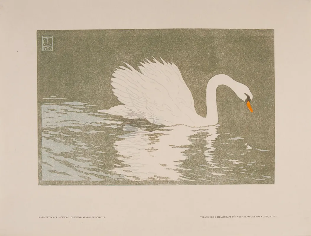 Schwan Wall Art by Albert Haueisen - High-Resolution Digital Print