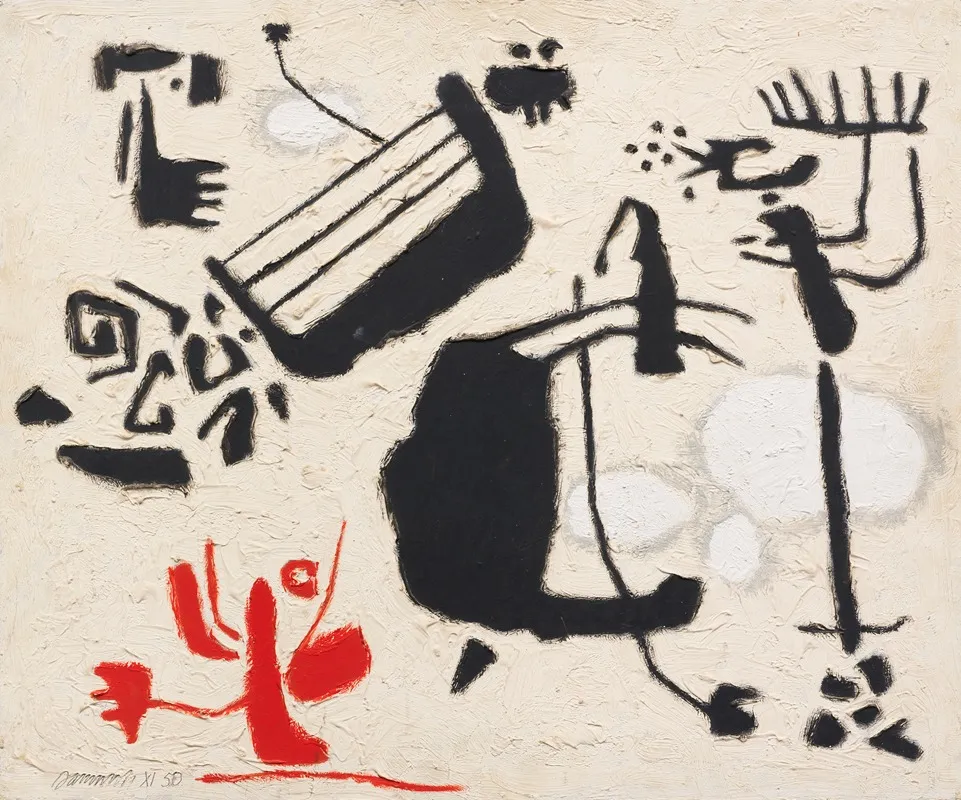 Schwarze Bewegung Wall Art by Willi Baumeister - High-Resolution Digital Print