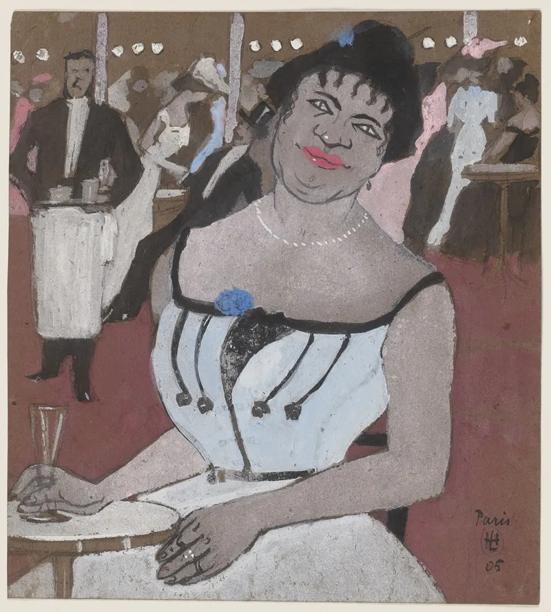 Schwarze Frau Auf Einer Abendgesellschaft Wall Art by Hermann Lismann - High-Resolution Digital Print