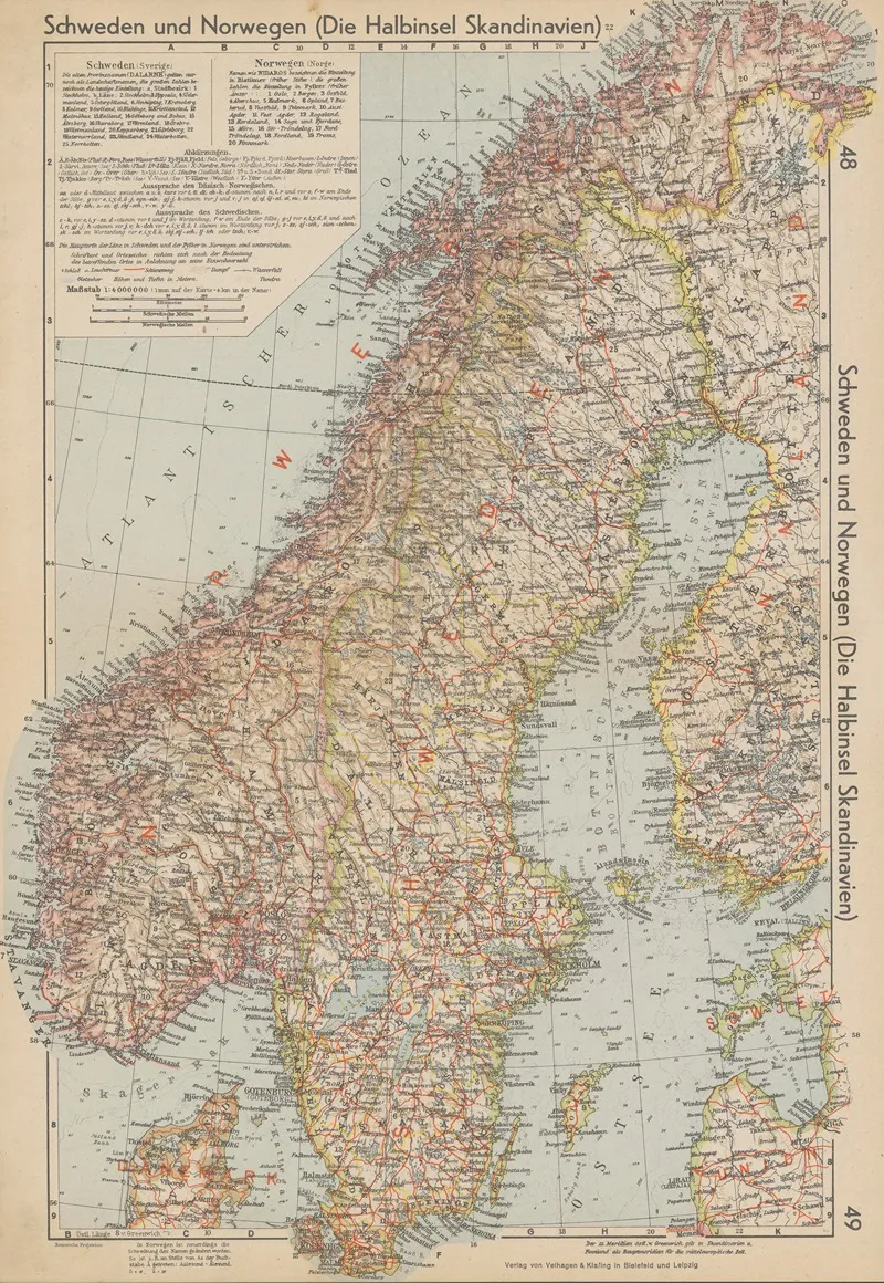 Schweden Und Norwegen Die Halbinsel Skandinavien Wall Art by Wolfgang Preuss - High-Resolution Digital Print