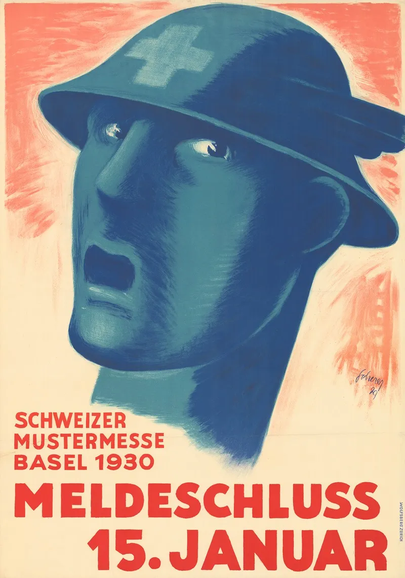 Schweizer Mustermesse Basel 1930 Meldeschluss 15 Januar Wall Art by Carl Scherer - High-Resolution Digital Print