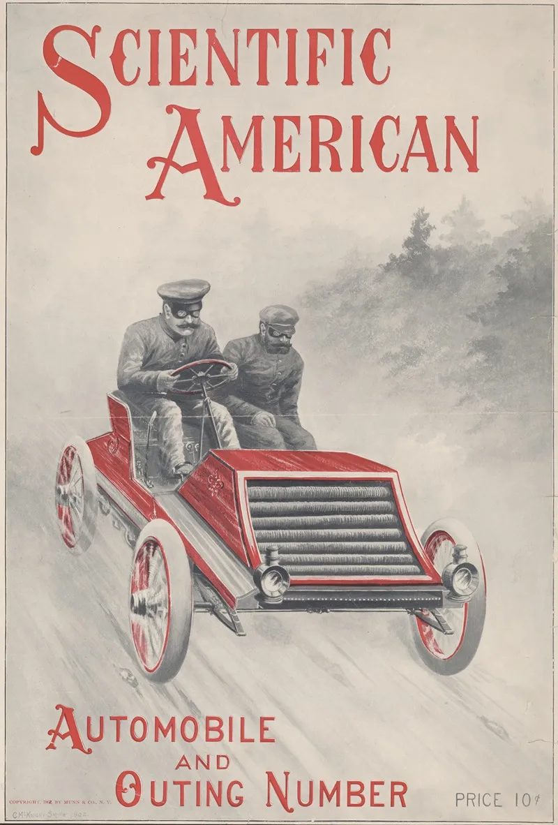 Scientific American Automobile And Outing Number Price 10 Cents Wall Art by C. McKnight-Smith - High-Resolution Digital Print