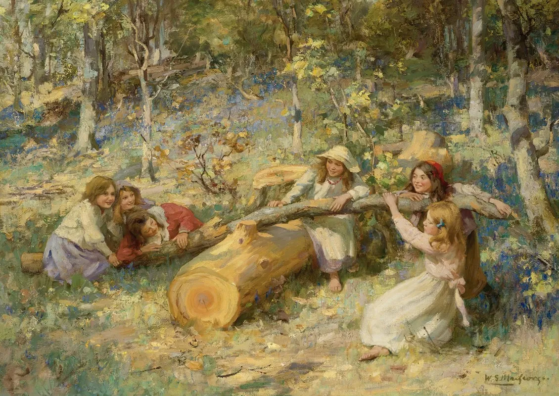 Scottish See Saw Wall Art by William Stuart MacGeorge - High-Resolution Digital Print