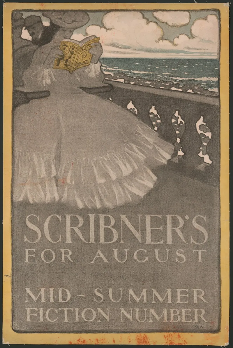 Scribners For August Mid Summer Fiction Number Wall Art by Anonymous - High-Resolution Digital Print