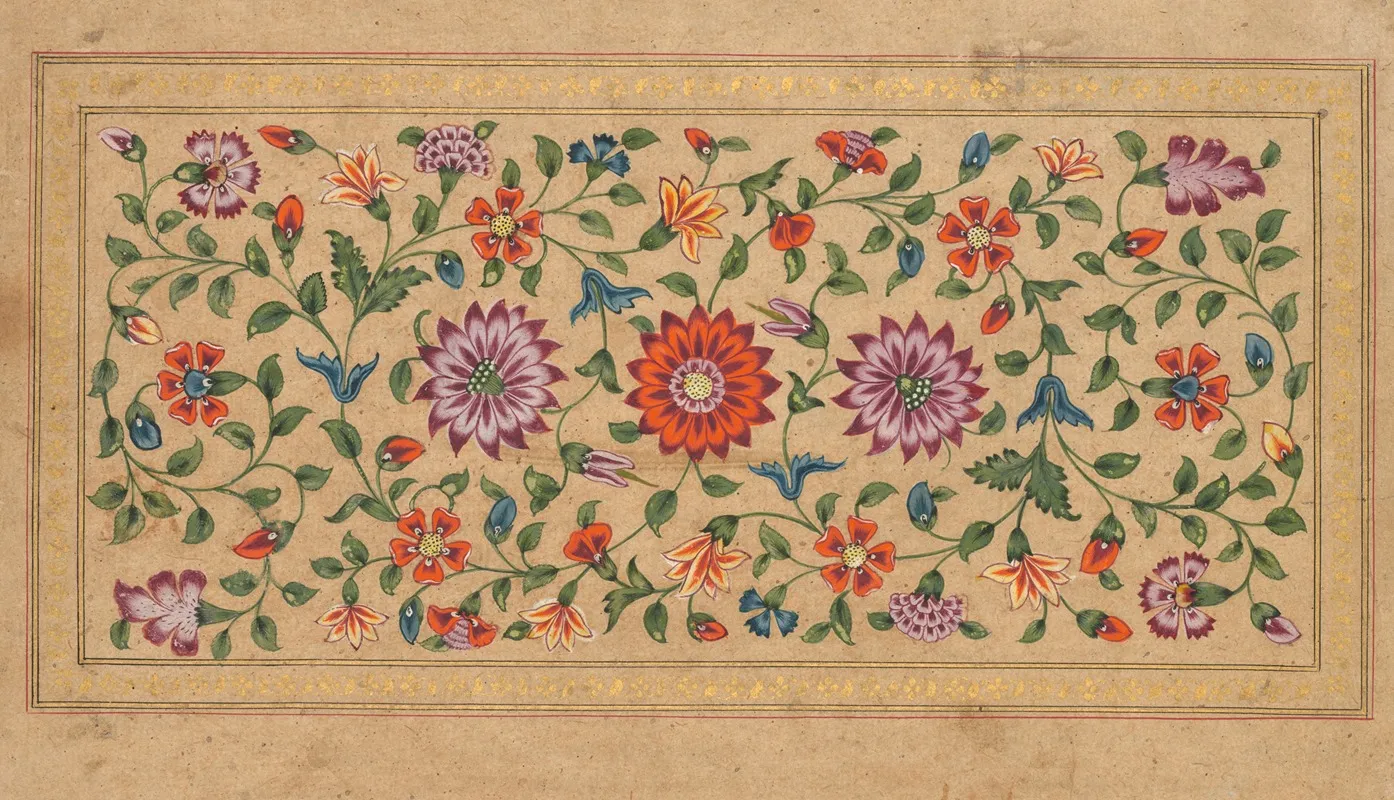 Scrolling Floral Vines Wall Art by Fayzullah - High-Resolution Digital Print