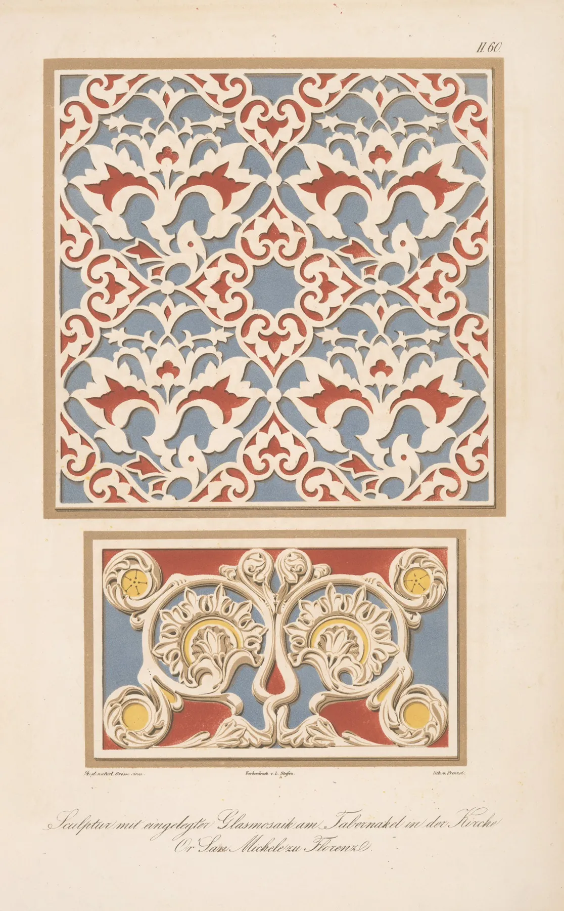 Sculptur Mit Eingelegter Glasmosaik Am Tabernaked In Der Kirche Or San Michele Zu Florenz Wall Art by Friedrich Maximilian Hessemer - High-Resolution Digital Print