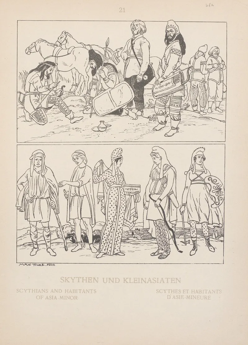 Scythians And Habitants Of Asia Minor Wall Art by Adolf Rosenberg - High-Resolution Digital Print